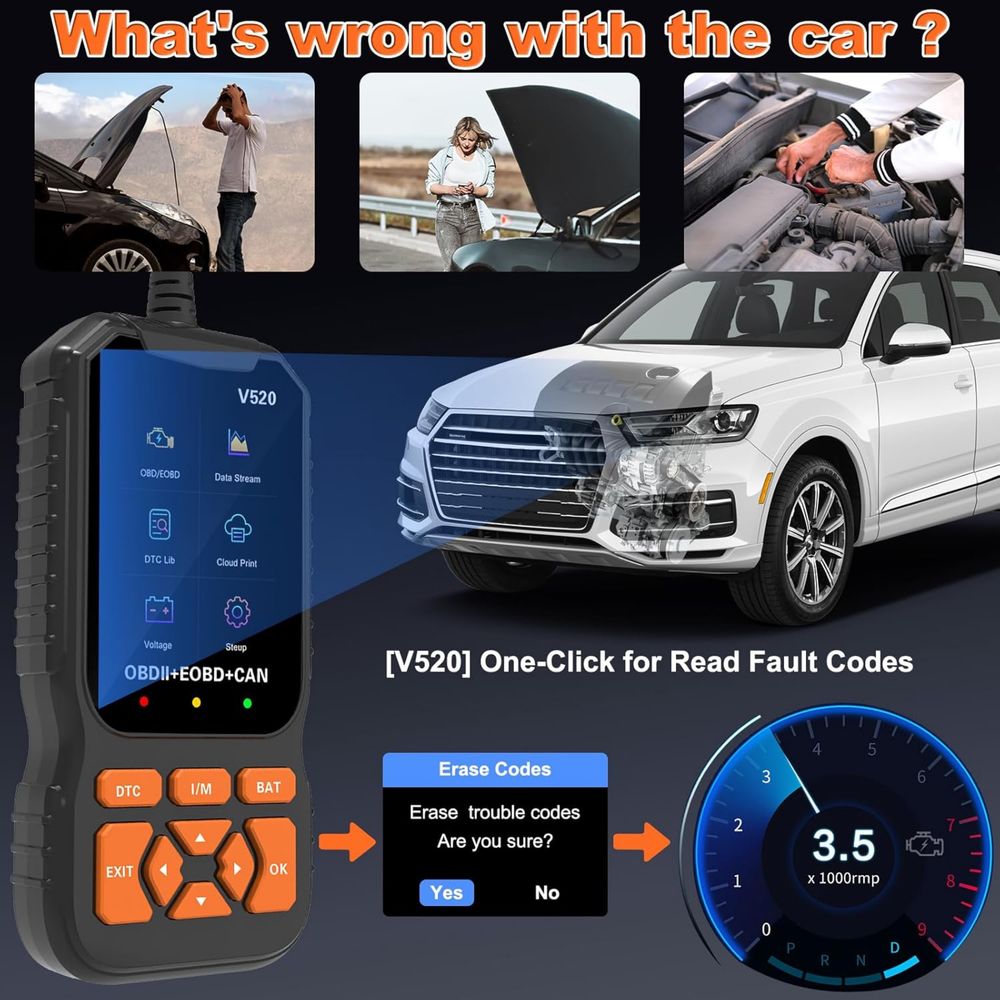 Диагностика за всички модели коли / OBD v520