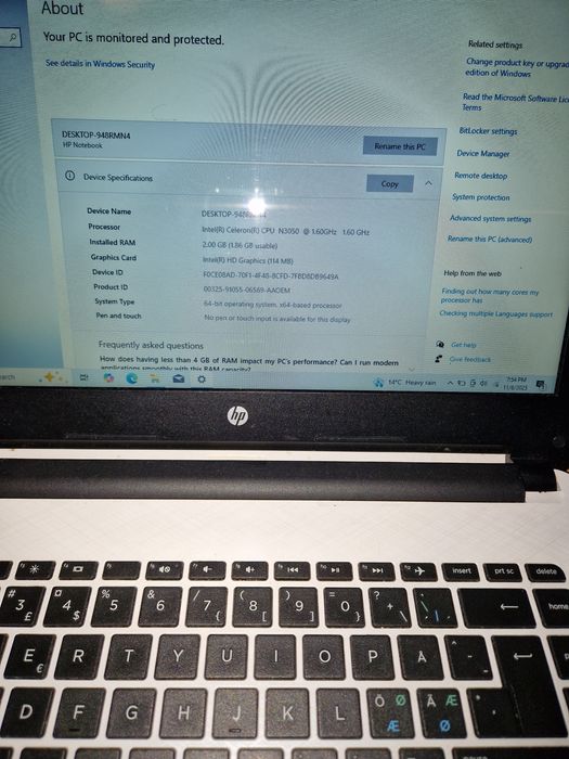 Laptop HP Notebook Celeron