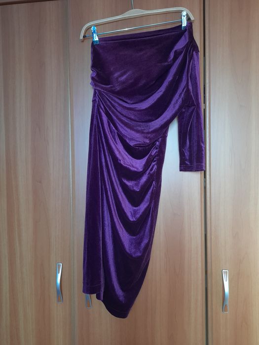 Rochie violet shein de ocazie  petite M cu o maneca