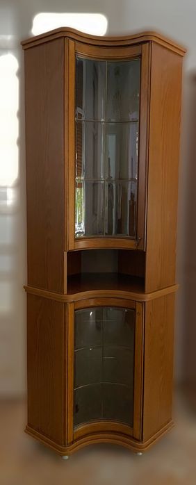 Vitrine cristal nuc – set modular (2 turnuri + colțar)