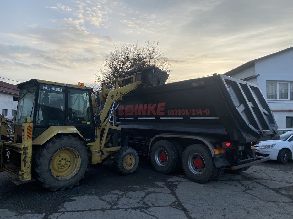 Transport Pamant Lucrari Cu Buldoexcavator