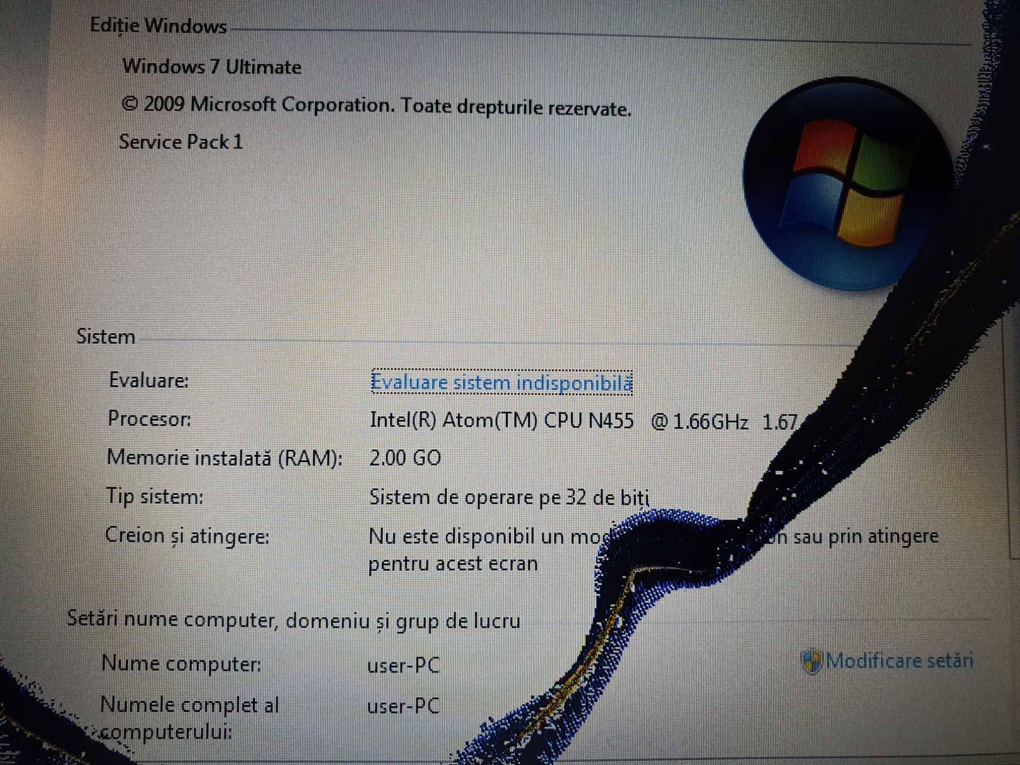 Mini-laptop Asus Eee PC 1016P ecran spart