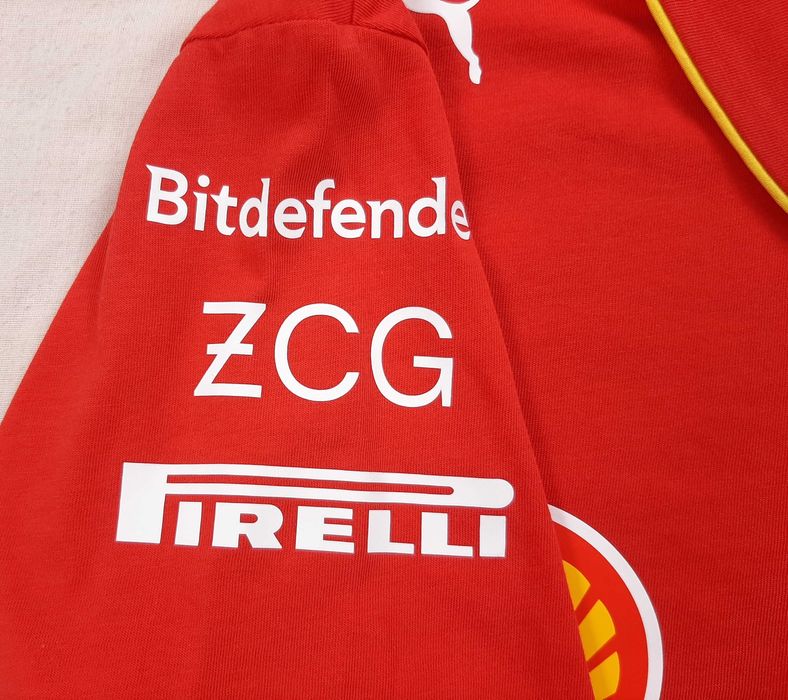 Puma Scuderia Ferrari F1 Team - Оригинална мъжка тениска с яка