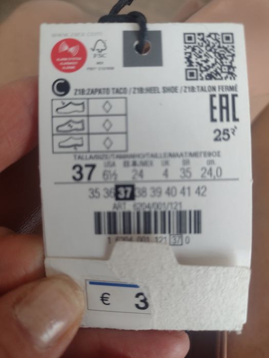 Vând pantofi Zara noi, măr 37