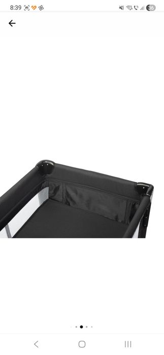 Patut bebe Caretero Esti, pliabil, negru, 126x65x74