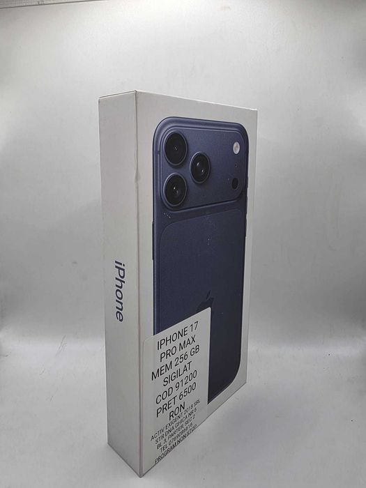 Iphone 17 Pro Max, MEM 256GB, RAM 12GB, Amanet Doamna Ghica, Cod:91200