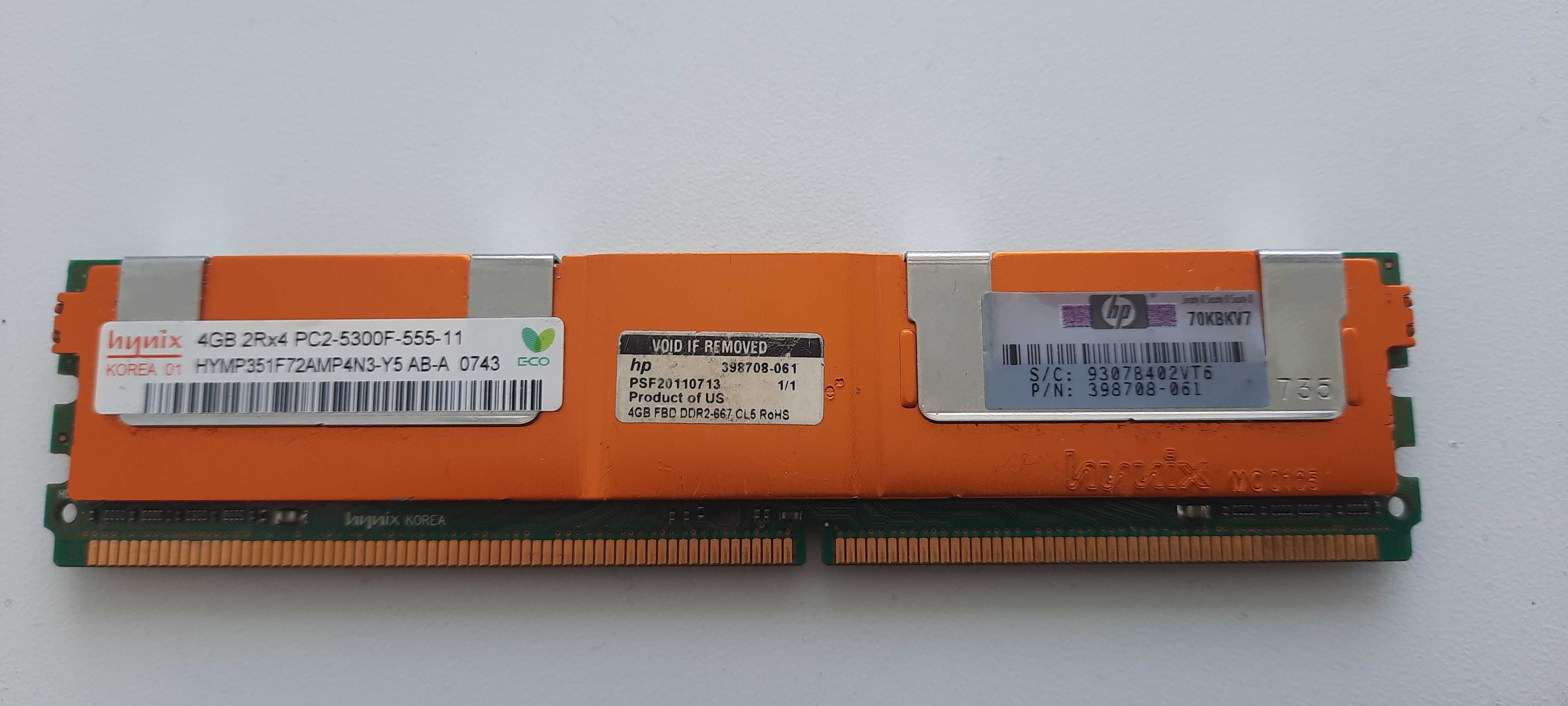 Оперативная память DDR2 Hynix 2Rx4 PC2-5300F-555-11