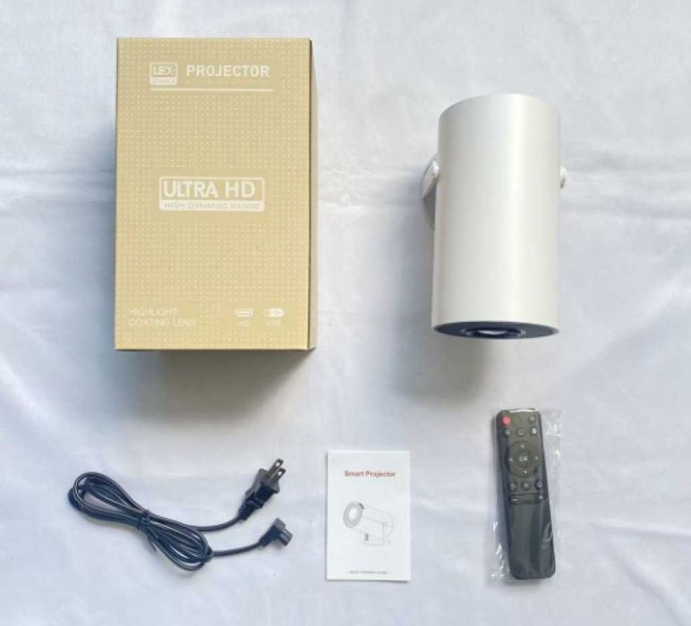 Мини проектор Android 11, 180° ротация, HDMI/USB/WiFi