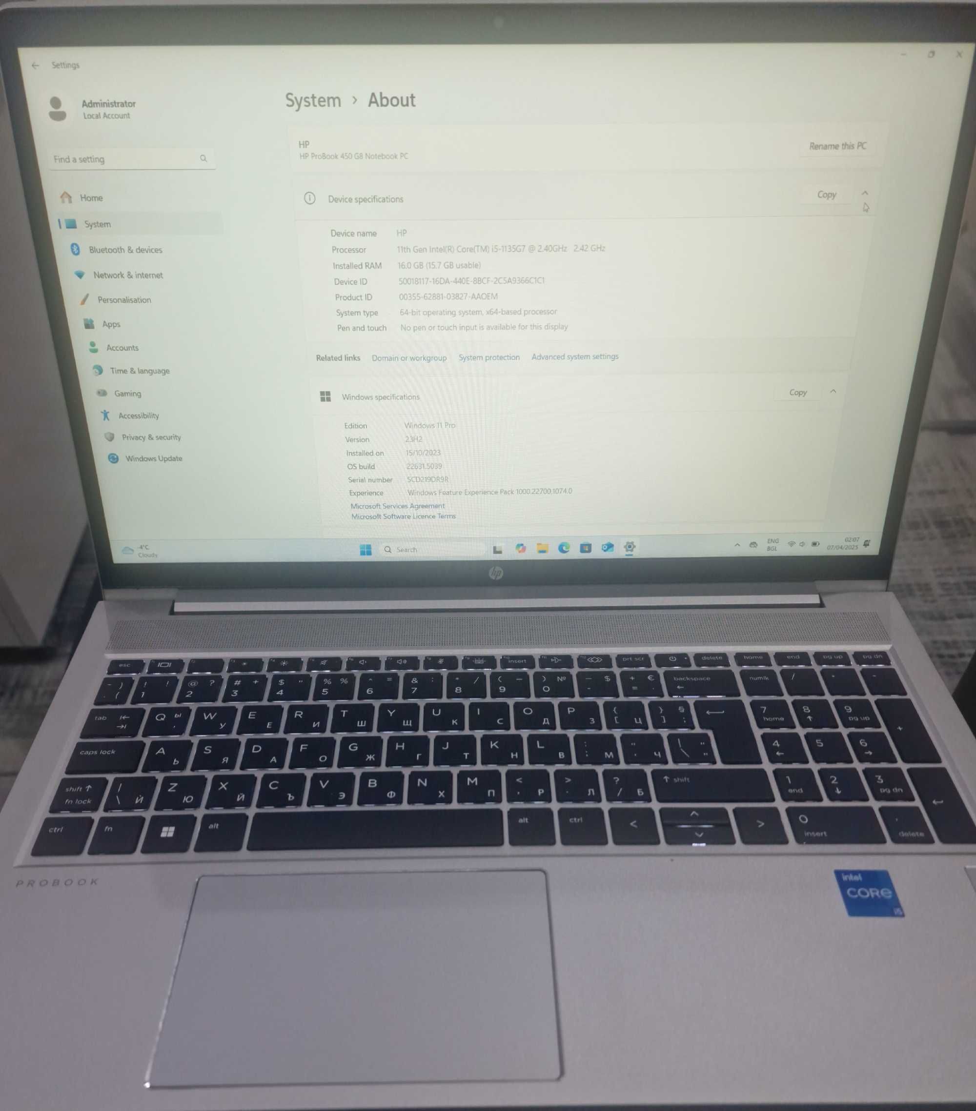 Лаптоп HP ProBook G8 16 GB RAM