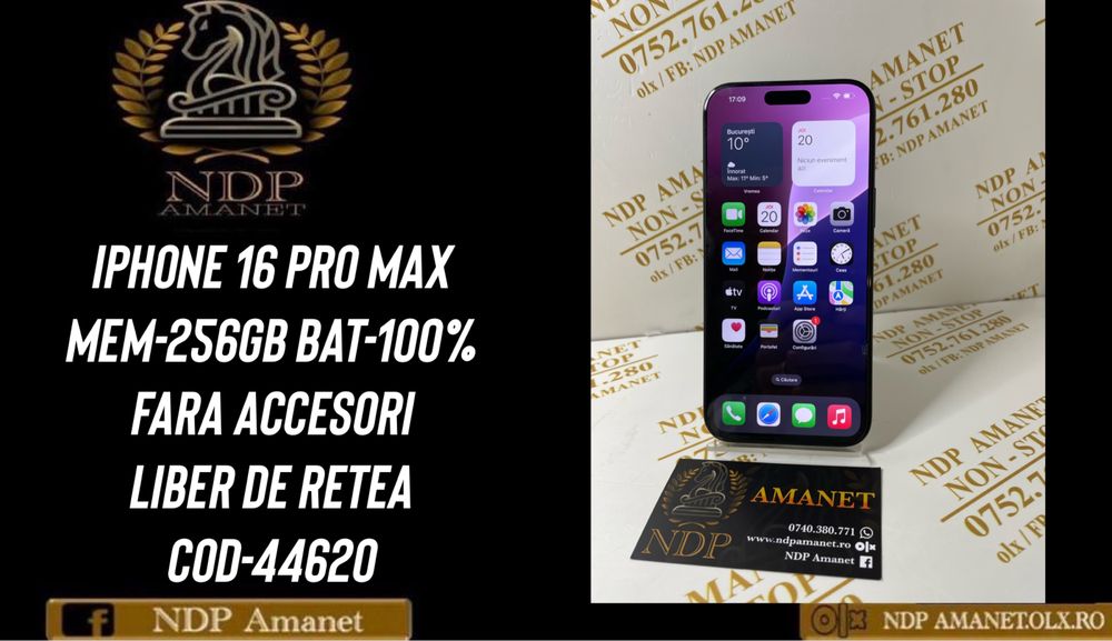 NDP Amanet Braila Iphone 16 Pro Max 256gb (44620)