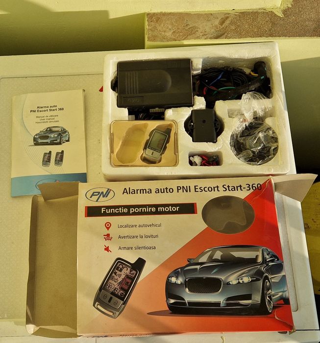 Pornire din telecomandă si alarma