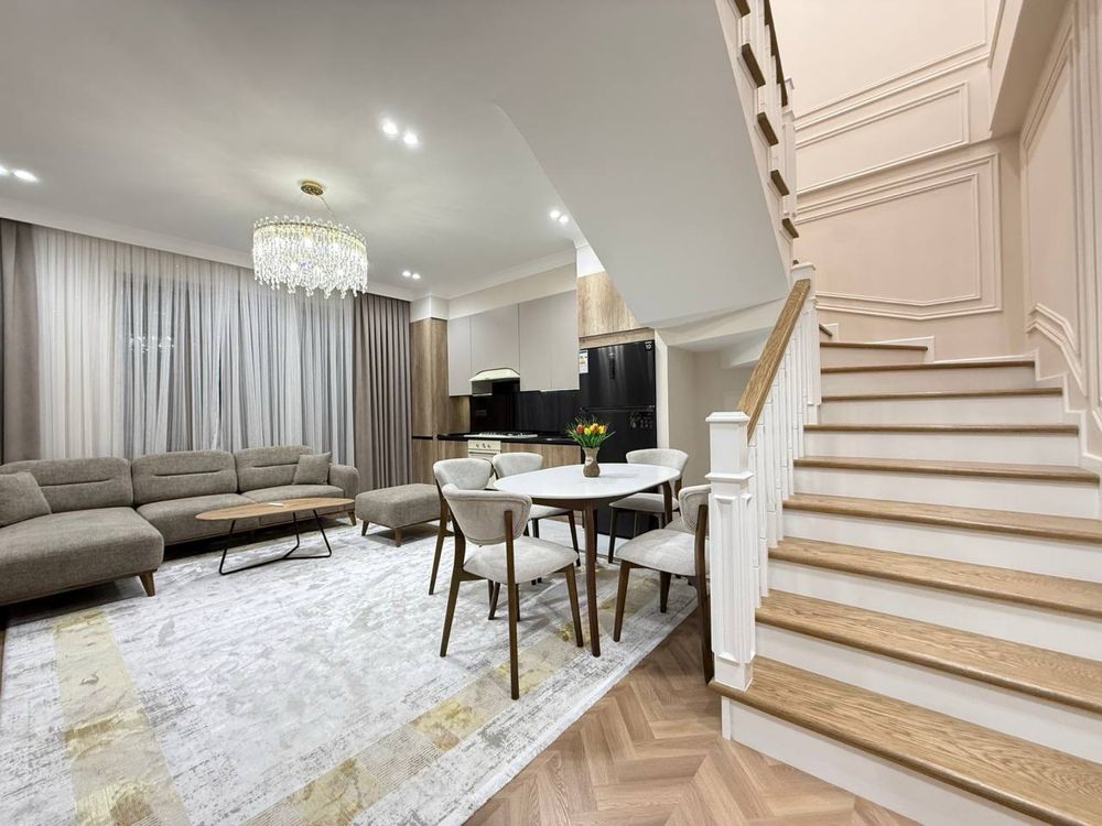 Дуплекс квартира в элитном комплексе комплексе Parisien! 4комнаты140м2