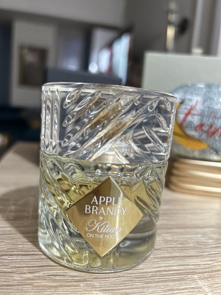 Kilian apple brandy on the rocks