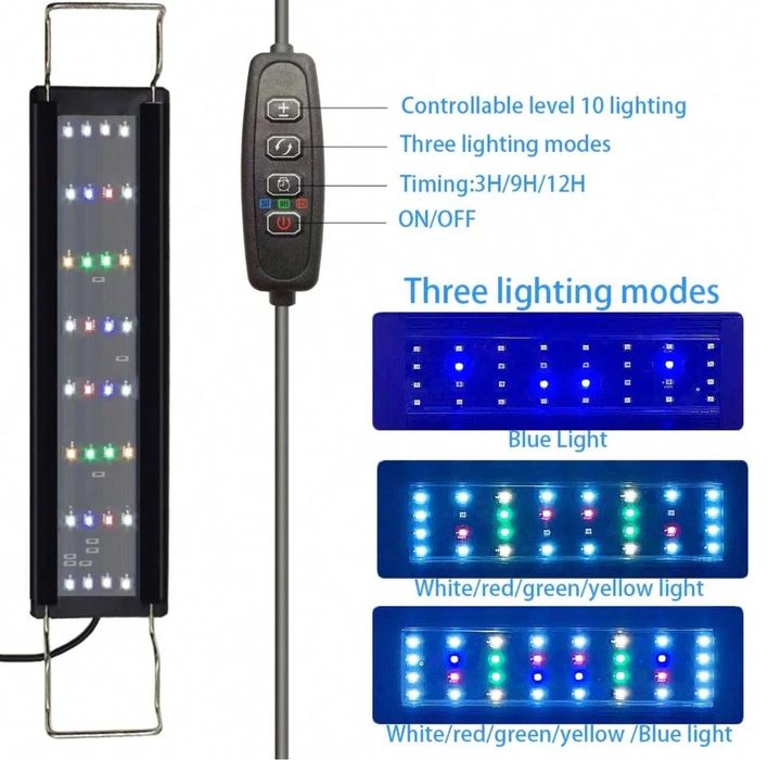 Led Лампа за аквариум , регулируема лампа с таймер