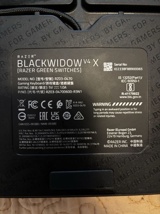 Razer balckwidow v4 X tastatura gaming