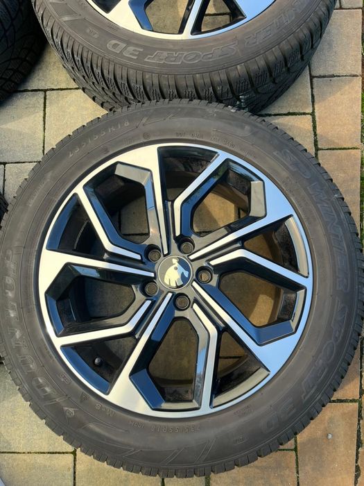 Jante Skoda Kodiaq,Karoq originale cu anvelope 235.55.18R M+S Dunlop
