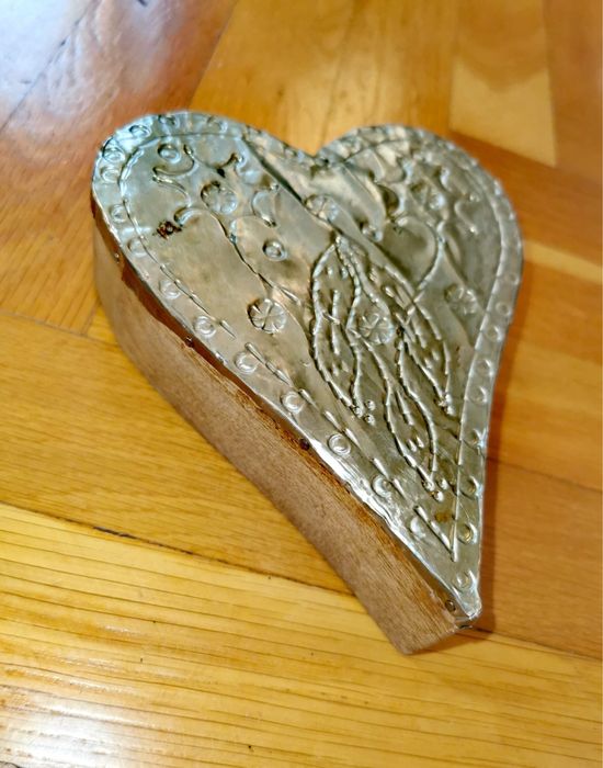 Сърце от муранско стъкло фигура италианско художествено стъкло