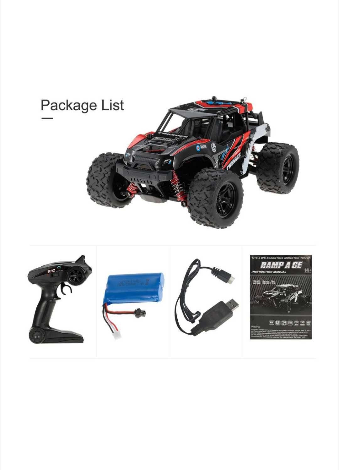 Monster truck, 36km/h