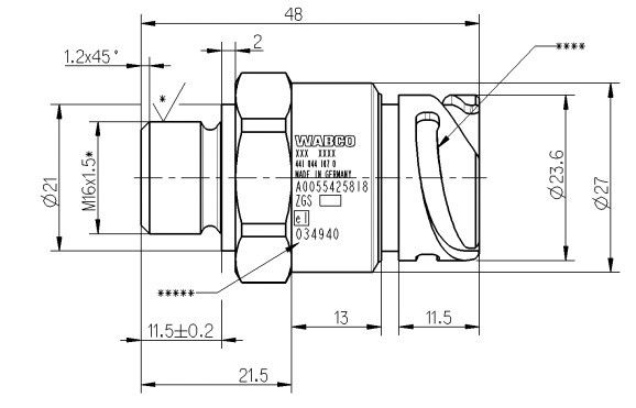 Senzor/bulb de presiune perna aer SCANIA DAF Mercedez-Benz Iveco