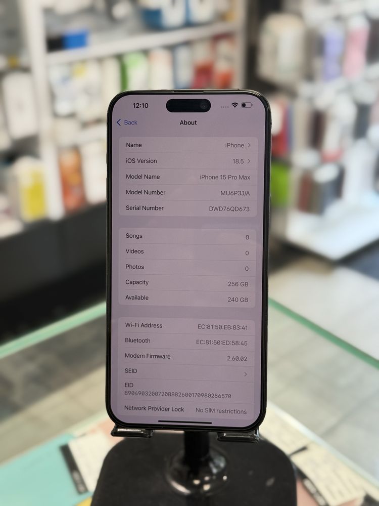 Apple iPhone 15 Pro Max 256GB Black Titanium