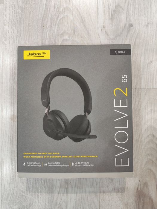 Чисто НОВИ!Безжични Слушалки Jabra - Evolve 2 65, черни