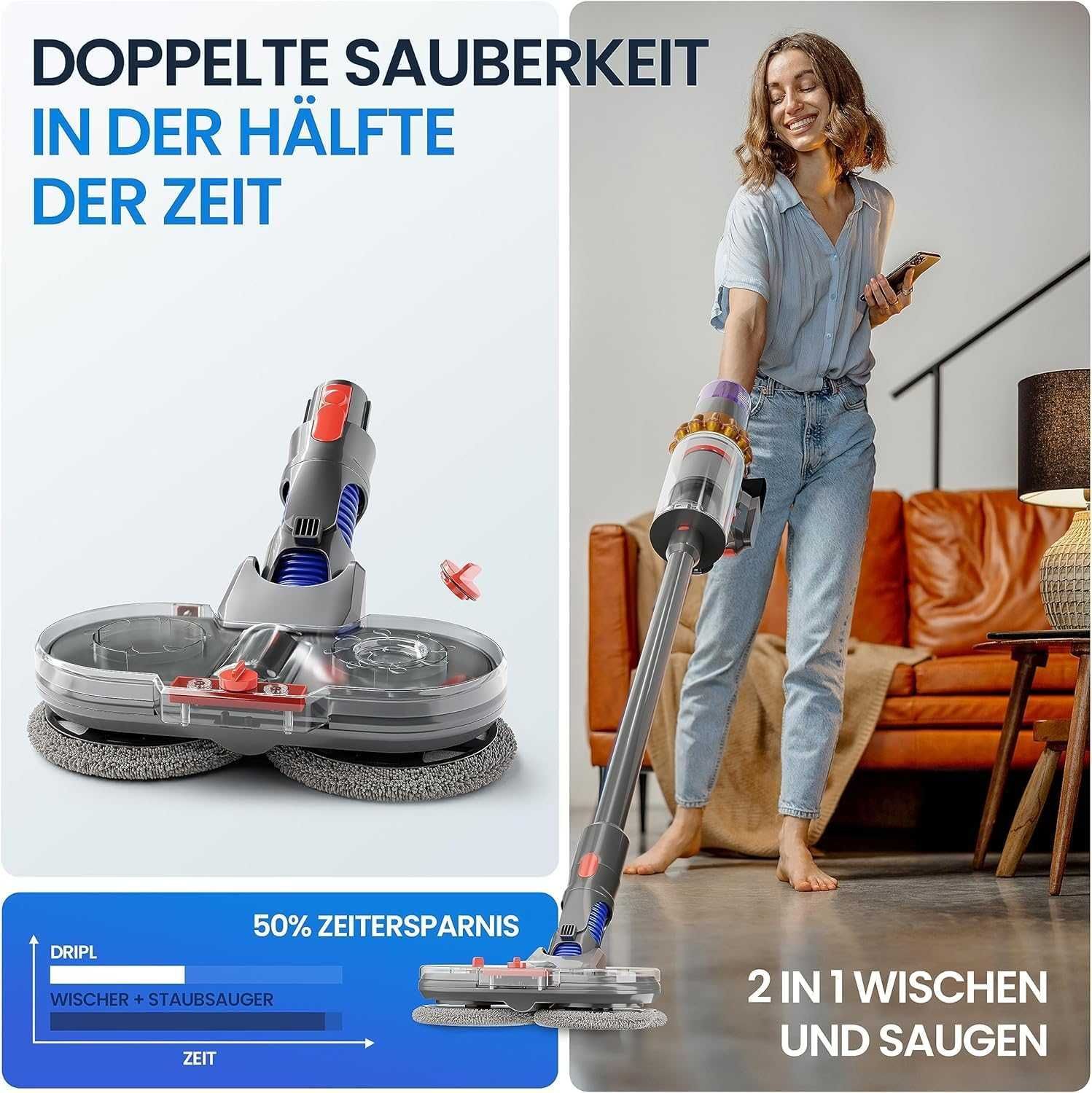 Приставка за мокро почистване за Dyson V7 V8 V10 V11 V12 V15