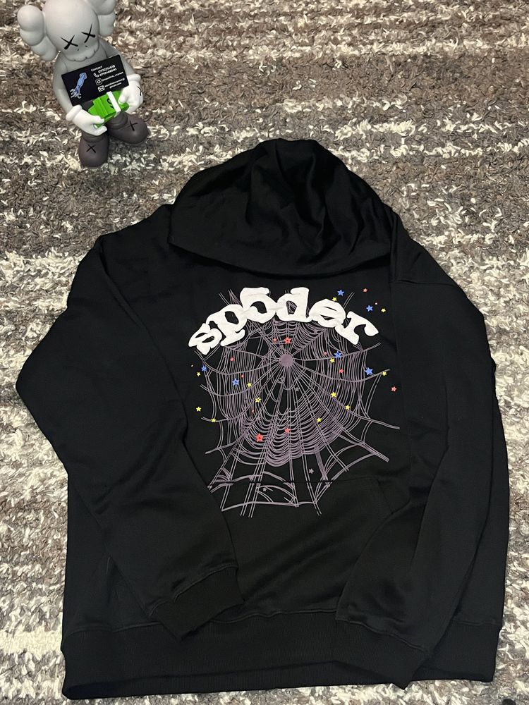 Sp5der Hoodie Purple Web Black