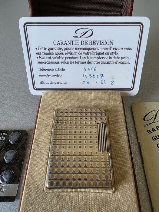 Bricheta S.T. Dupont de Paris Ligne 1 cutie si acte 1982