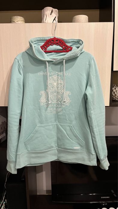 Худи мятный женский