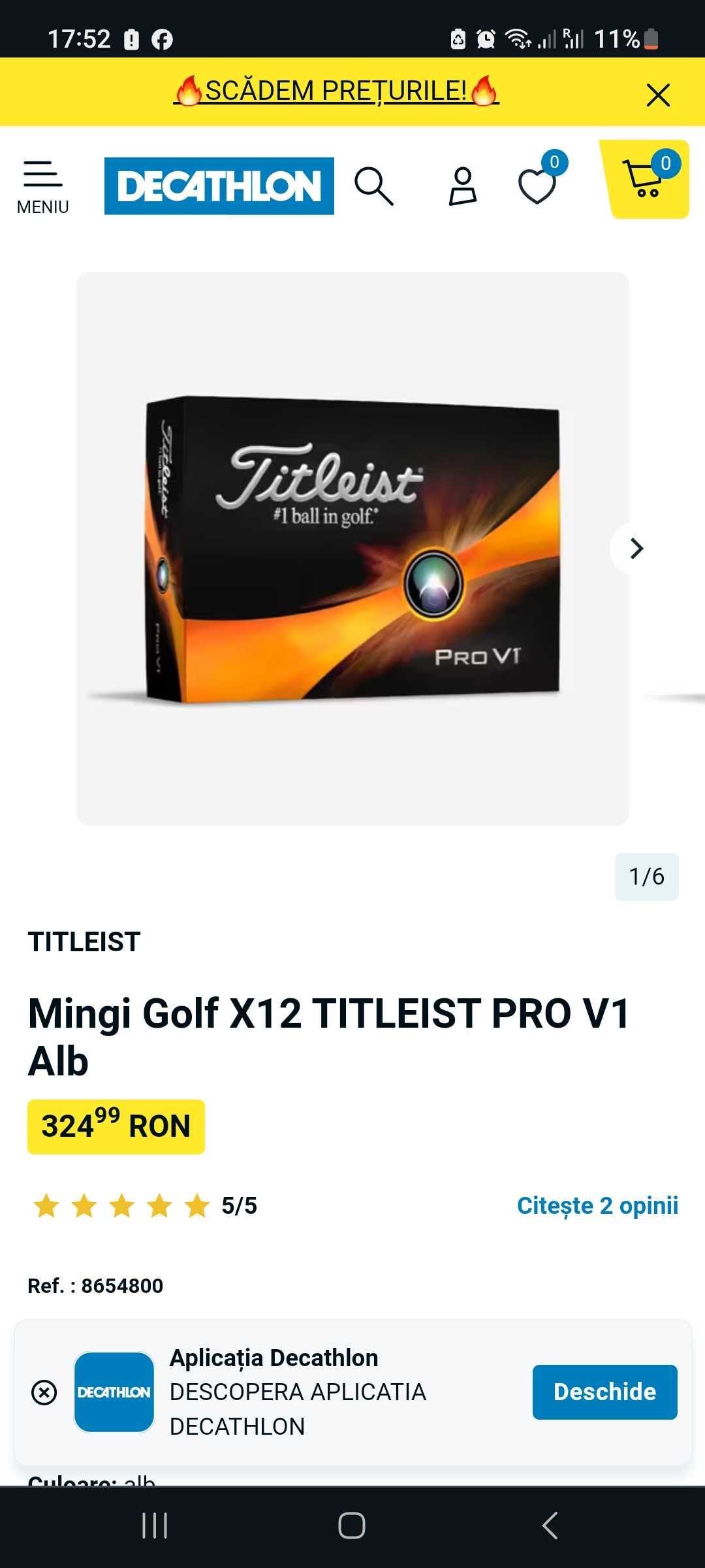Mingii de golf premium Titleist Prov1, Prov1x