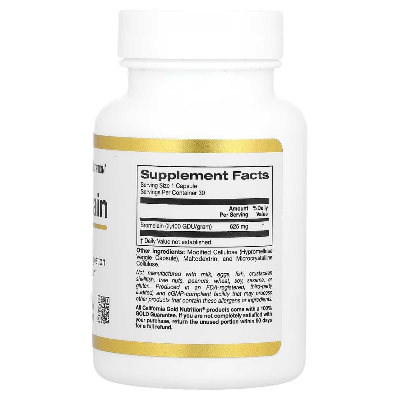 California Gold Nutrition, бромелаин, 500 мг. Bromelain. Бромелайн