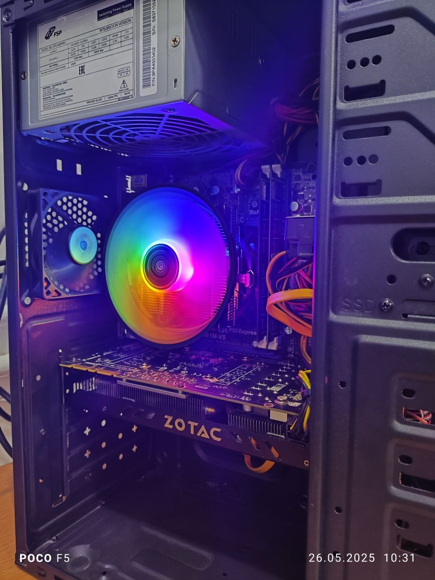 Отличный игровой компьютер (кейс) i7,16Гб, SSD, HDD, VideoDDR5 2gb