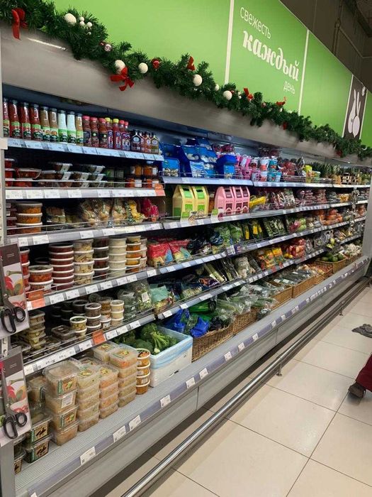 Открытый холодильник горка Витриный для продуктов выносной колбасный