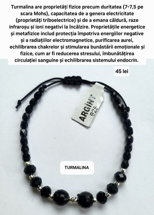 Brățări cu pietre semiprețioase și biluțe din argint