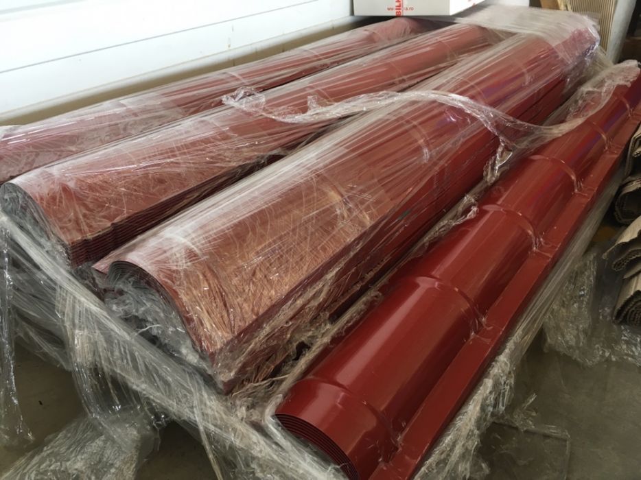 Метална керемида 2 цвята червен RAL3011 и кафяв RAL8017 ламарина ЛТ LT