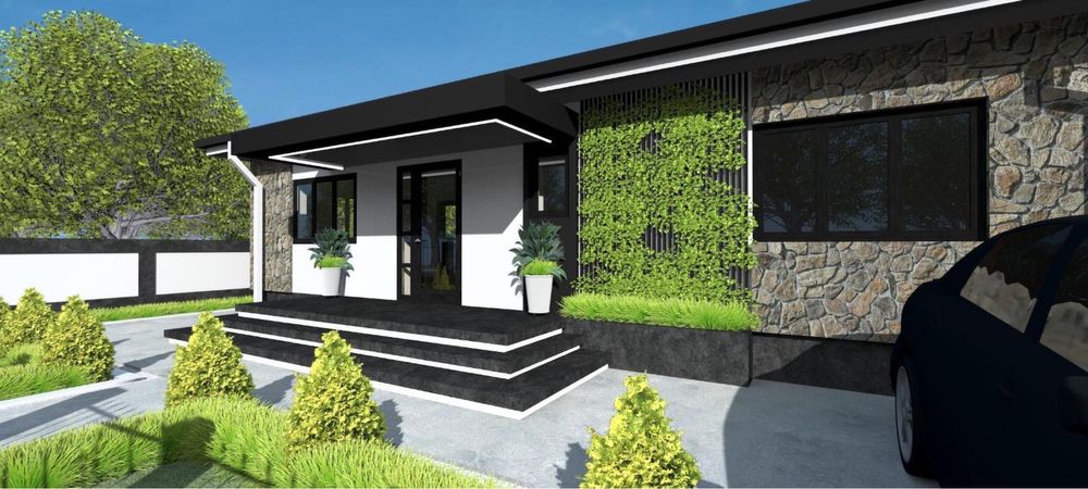 Casa pe parter de vanzare la intrare in Cumpana pe partea stanga