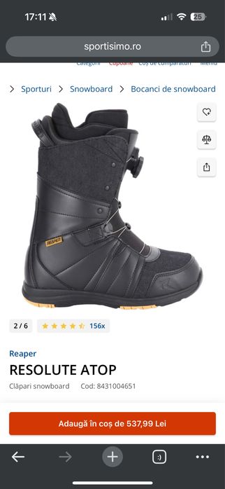 Boots snowboard Reaper cu sistem ATOP