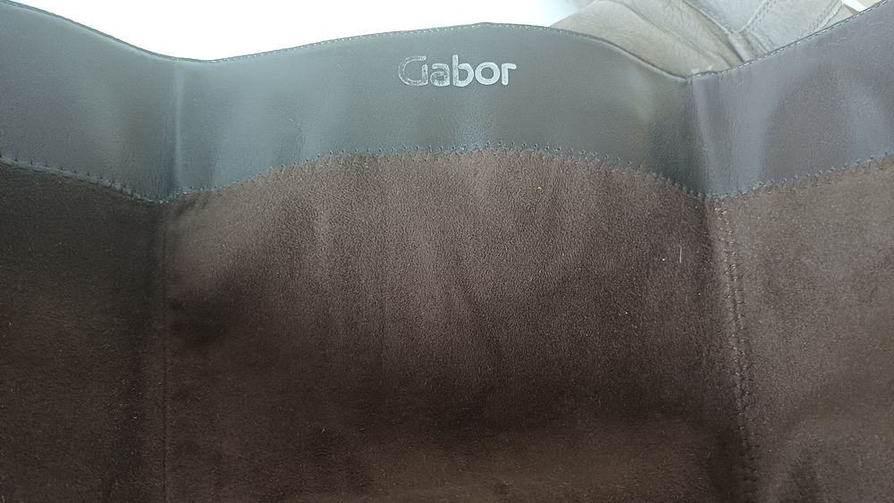 Сиви ботуши Gabor  5 1/2,  39 естествена кожа