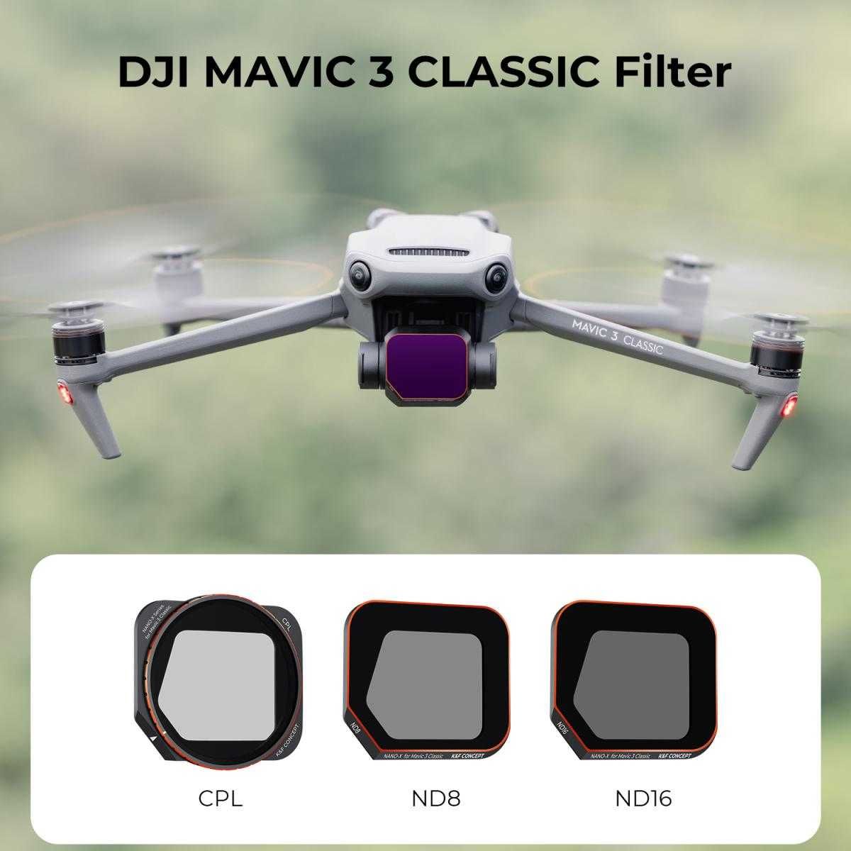 UV CPL ND VND Филтри K&F Concept за DJI Mavic 3