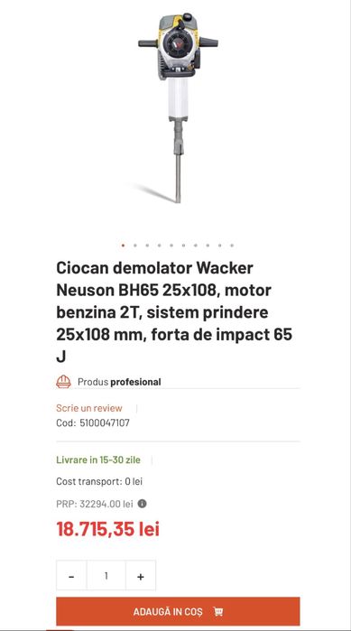 Picamer WACKER-NEUSON BH65, 65 jouli