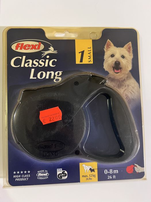 Lesă retractabilă Flexi Classic Long Small – 8 metri, max. 12 kg