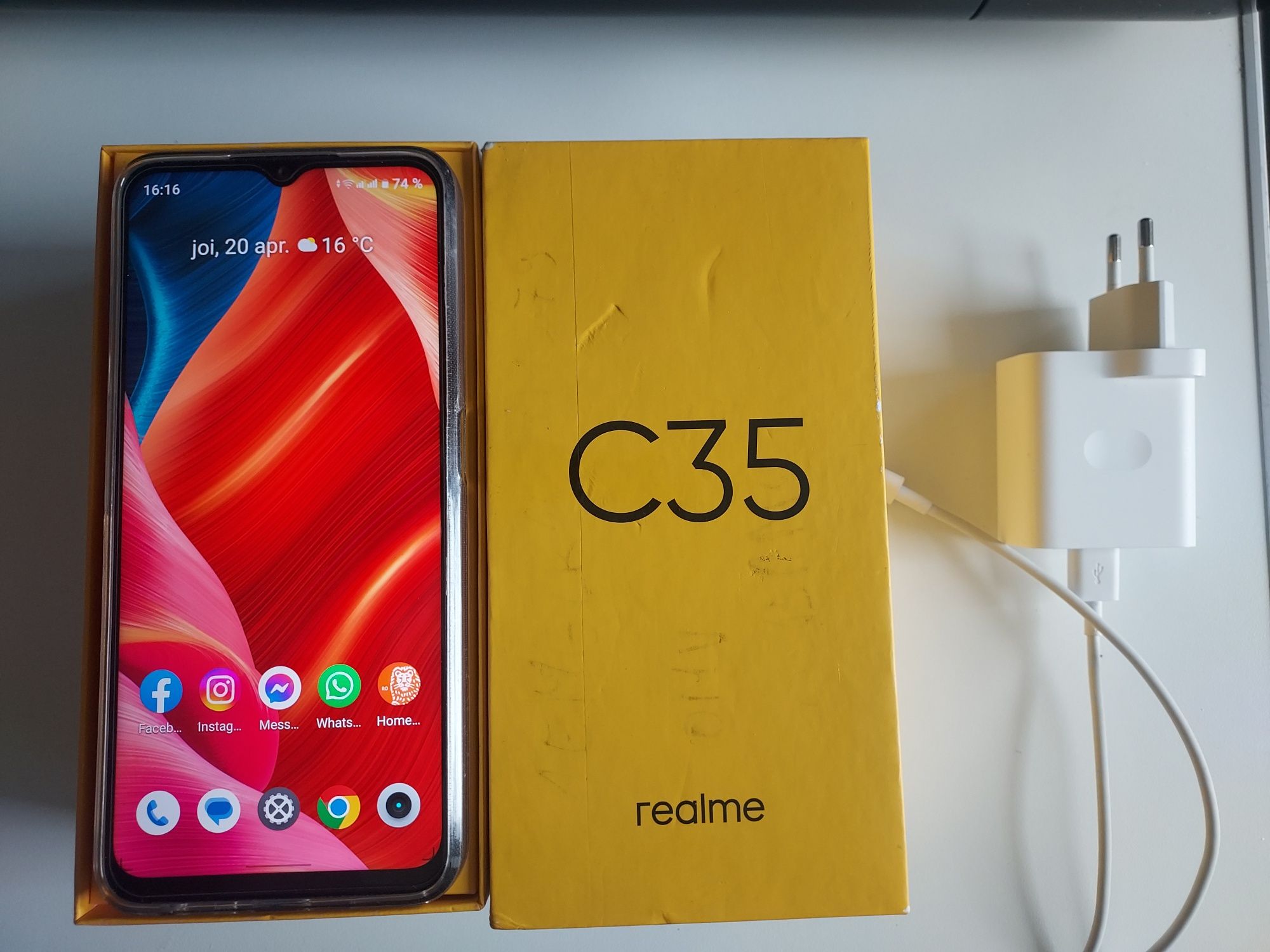 vând telefon Realme C 35,ca nou,foarte putin folosit,tinut in husa si