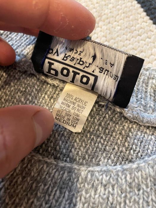 суичър Polo Ralph Lauren Vintage Knit Sweater USA flag