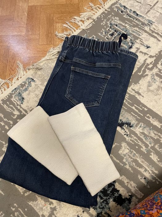 Джинсы для беременных с начесом тонким