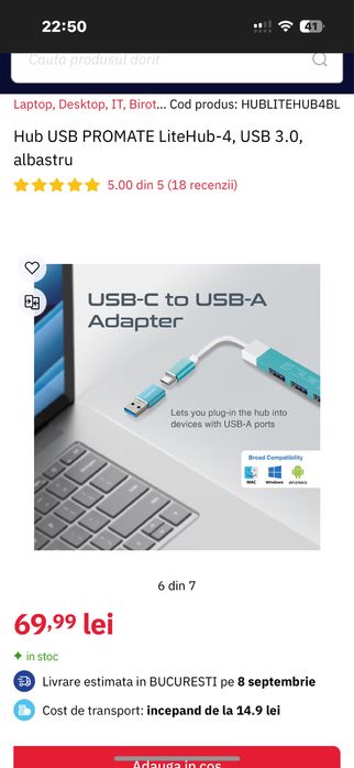 Adaptor tip HUB laptop/PC