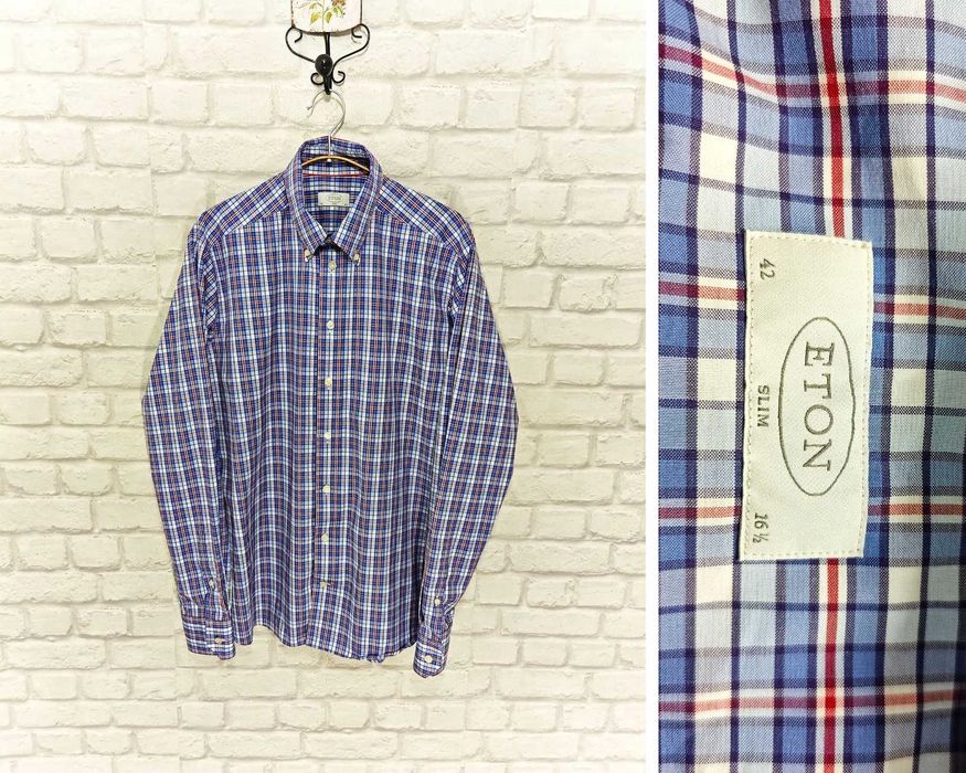 ETON Slim fit Оригинална мъжка риза размер 16.5 / 42