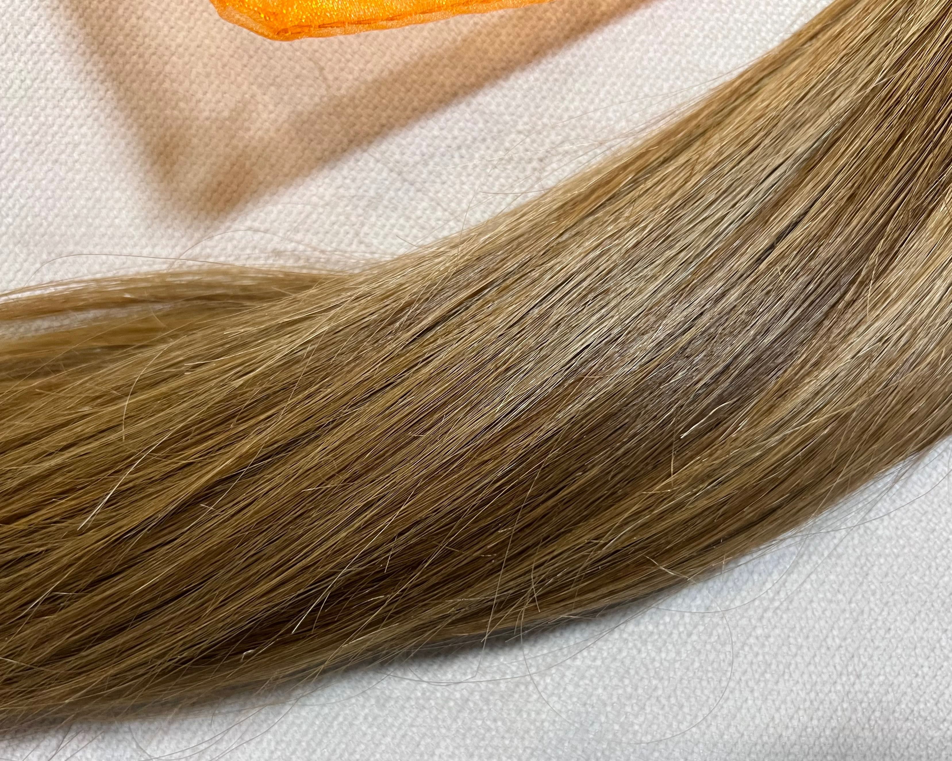 Три двойни реда естествена коса (клас Делукс JSP)| 48 см / 146 грама