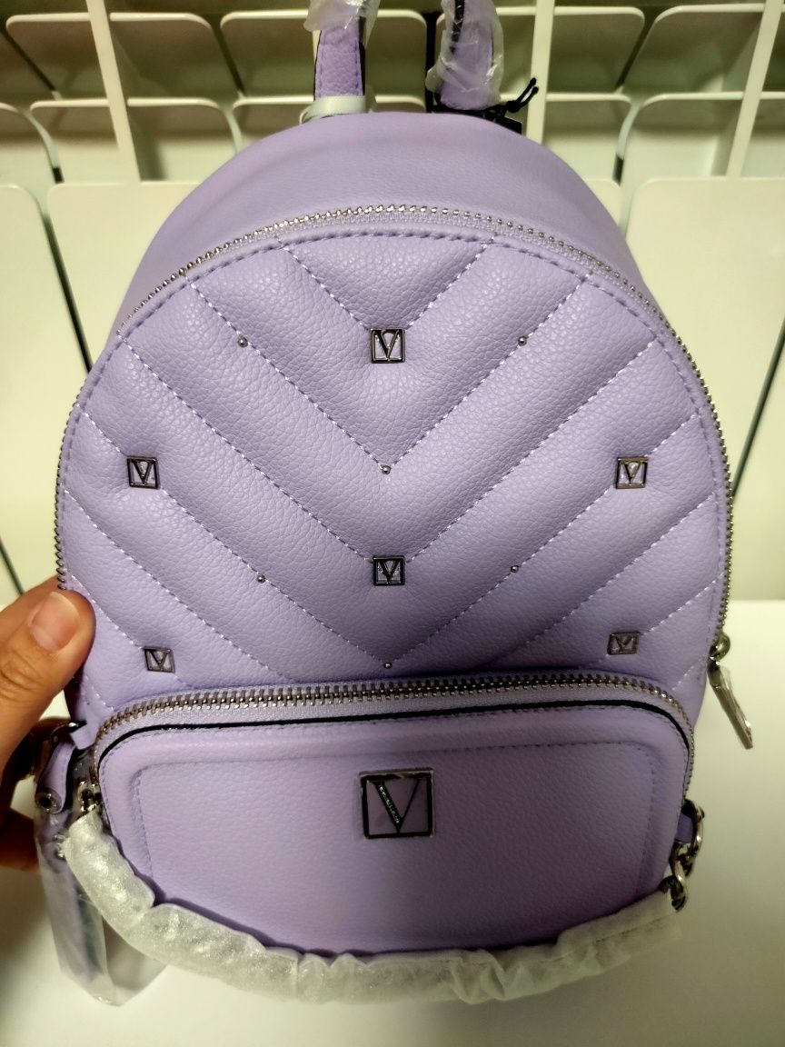 Victoria's Secret V-quilt lilac backpack