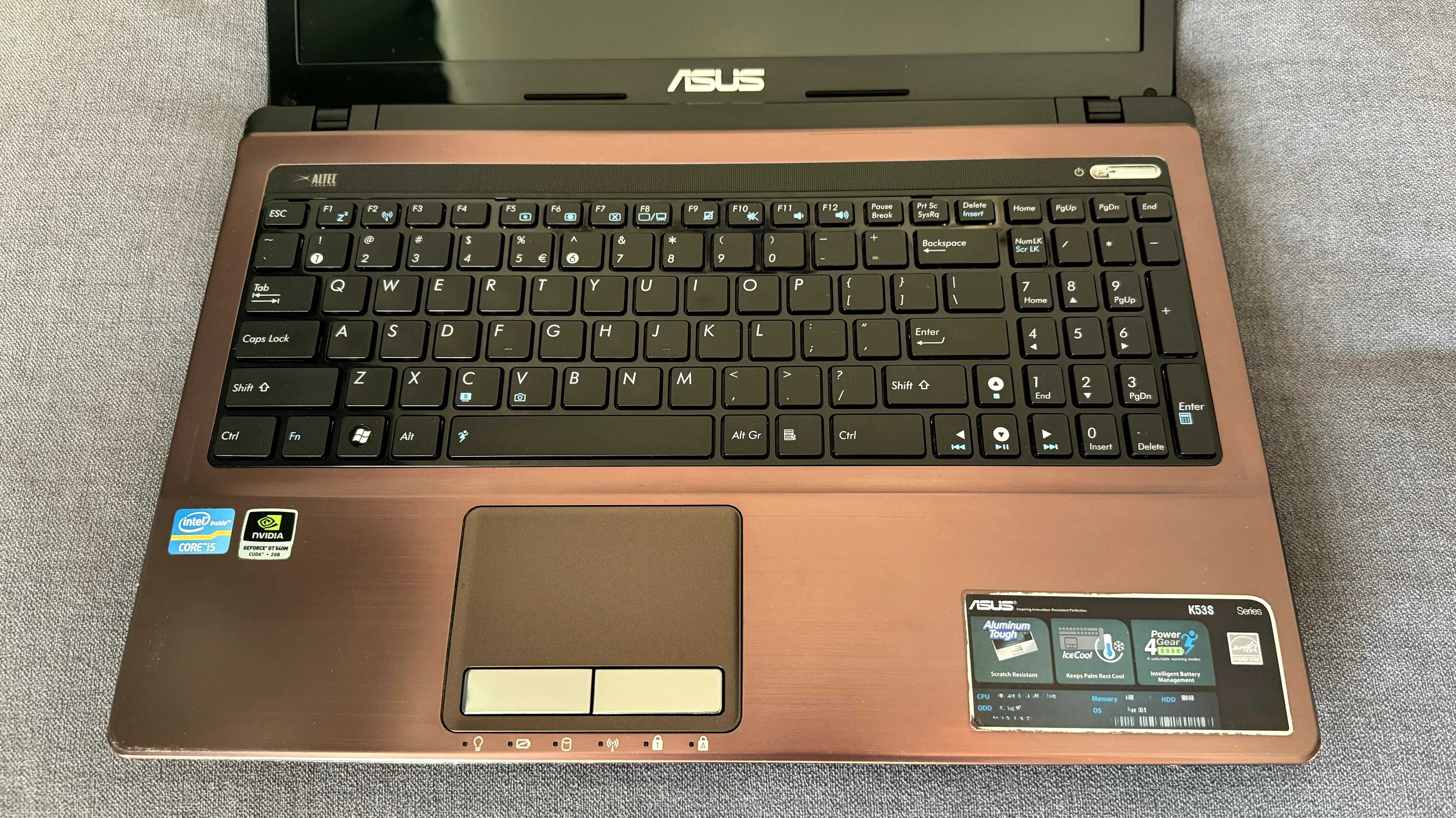 Laptop Asus 15,6" K53SV-SX126, Intel Core i5-2410M, NVIDIA GT 540M