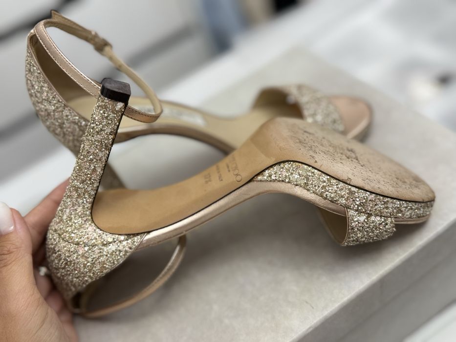 Sandale Jimmy Choo Misty 100 gliter 37.5